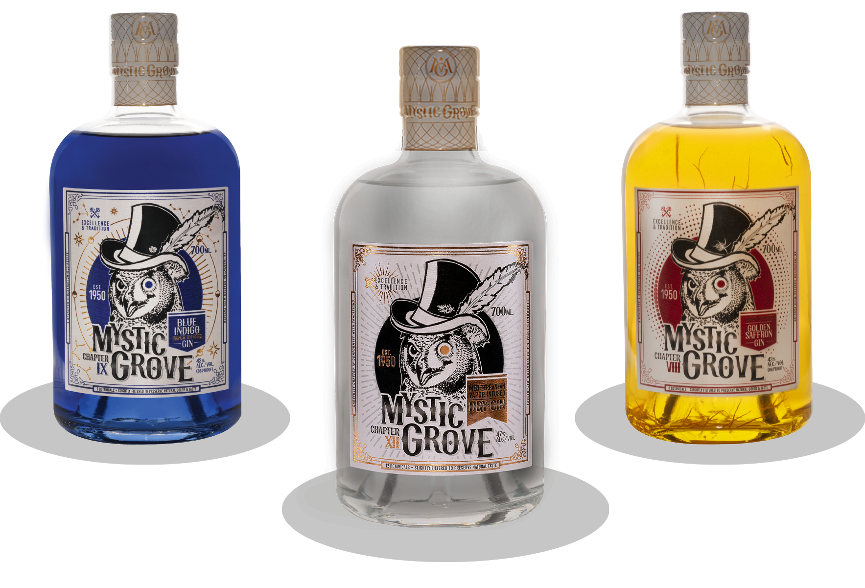 Mystic Grove Gin bottle